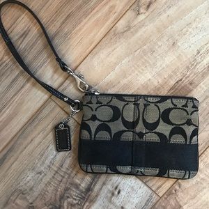 Black Monogram Coach Wristlet